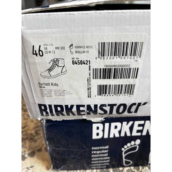 NEW Birkenstock Men’s Bartlett High Top White Leather Size 46 main image 4